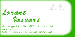 lorant vasvari business card